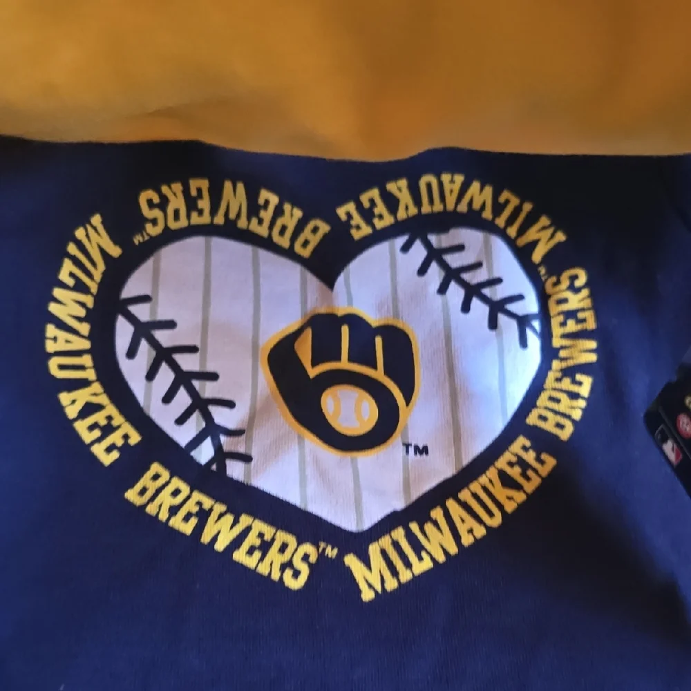 MLB Milwaukee Brewers Baby One-Piece Bodysuit Set - White, Navy, Gold